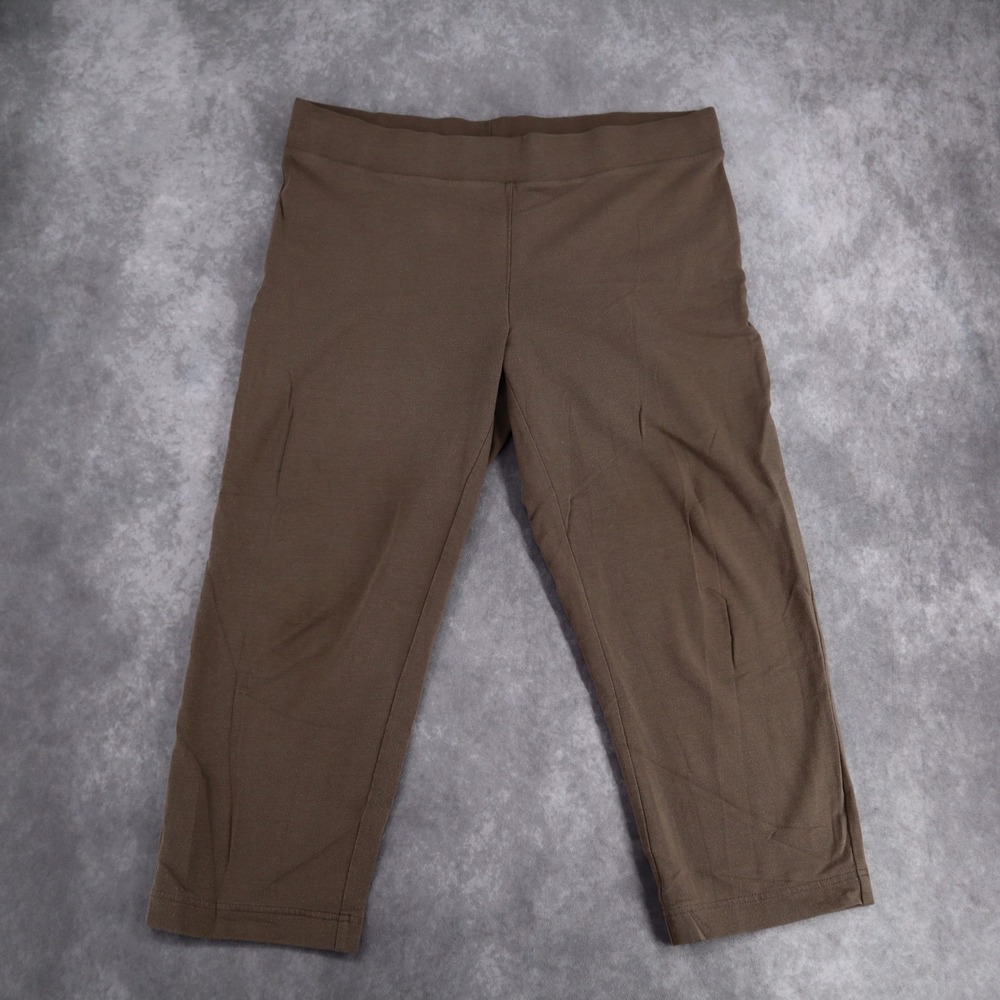 J.Jill Pure Jill Pants Slim Leg Cropped Legging Capri Brown M Pima Cotton Modal